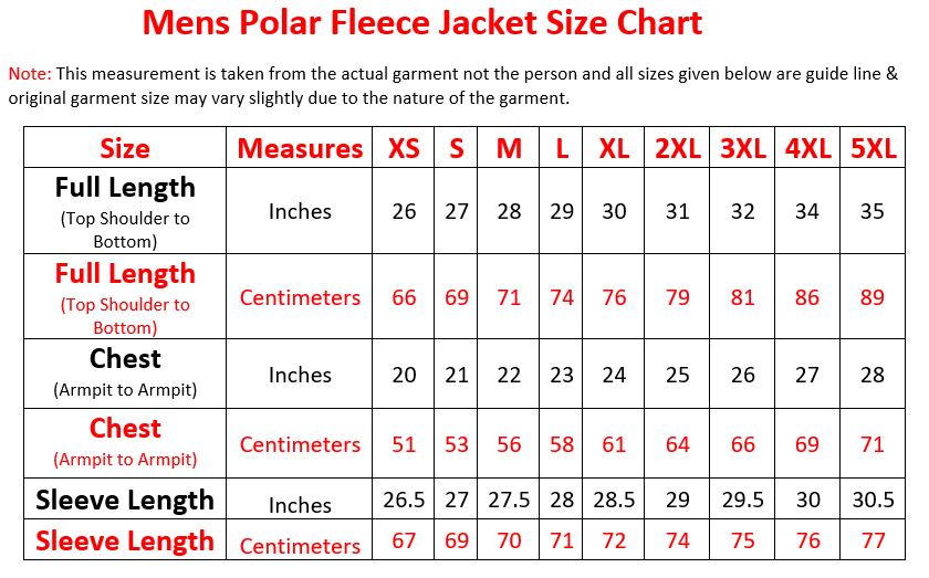 Mens Jackets Polar Fleece Jacket Sweatshirt Top With Hand Pocket Full ...